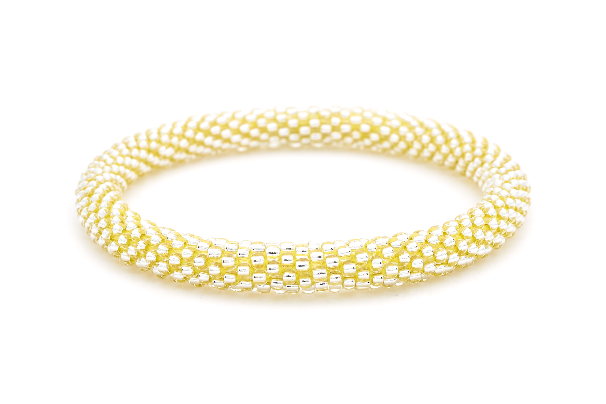 Sashka Co. Kids Bracelet Clear Bead w/ Yellow Thread Yellow Diamond Sparkle Bracelet - Kids
