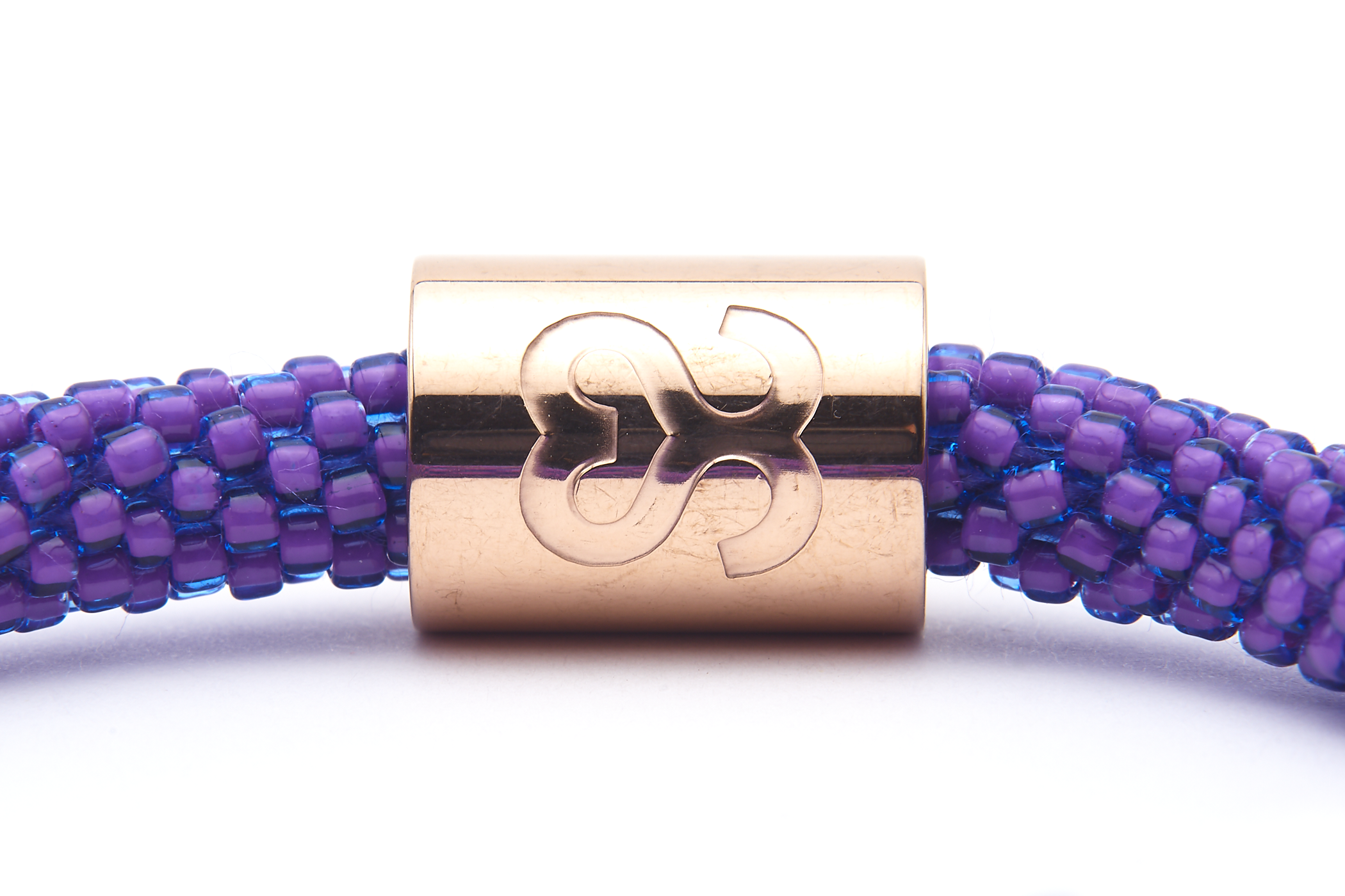 Sashka Co. Charm Bracelet Purple w/ Rose Gold Lupus Charm Lupus Charm Bracelet