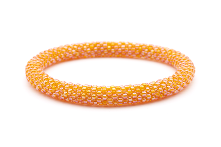 Sashka Co. Solid Iridescent Orange Orange Crush Bracelet - Extended 8"