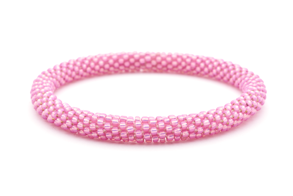 Sashka Co. Solid Pink Flamingo Pink Bracelet - Extended 8"