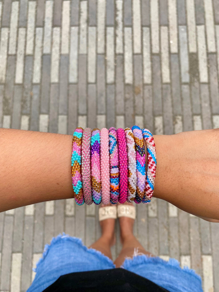 Pink Bracelet Stacks: Sweet Style with a Bold Twist