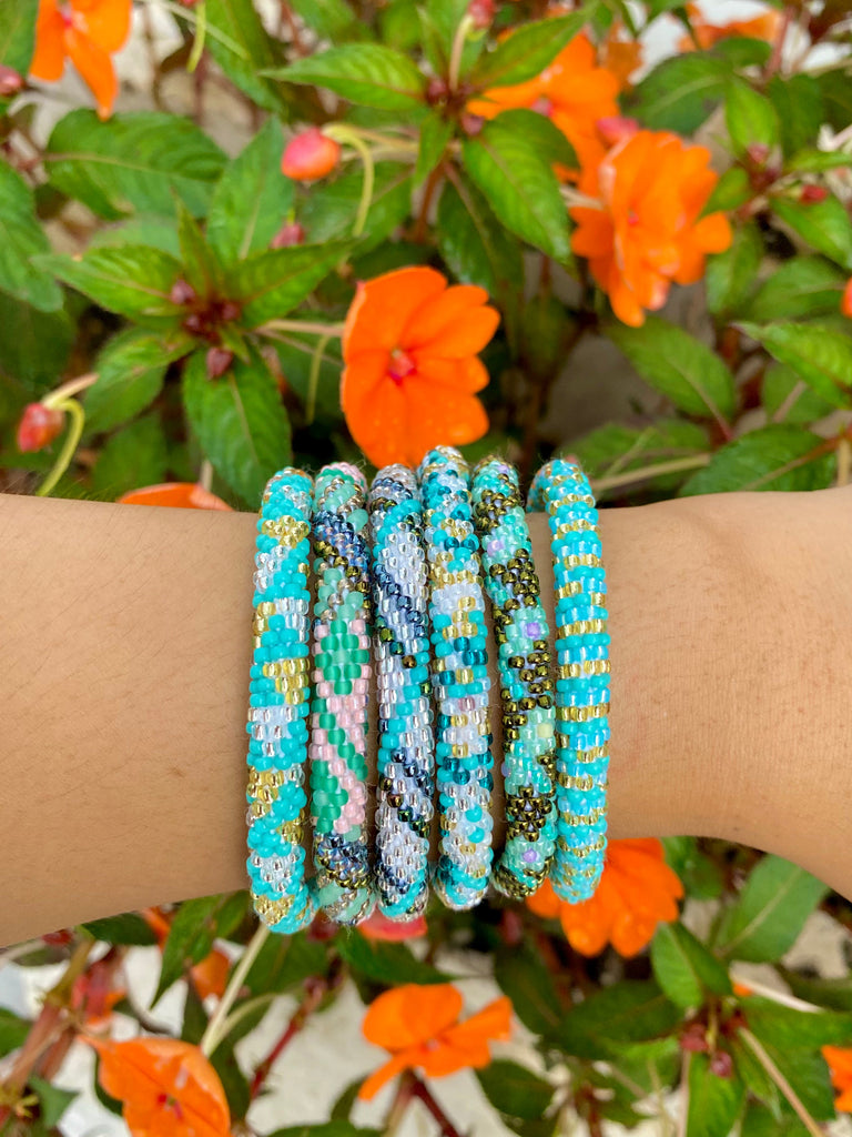 The Art of Mixing and Matching: Coordinated Bracelet Stacks with Different Patterns