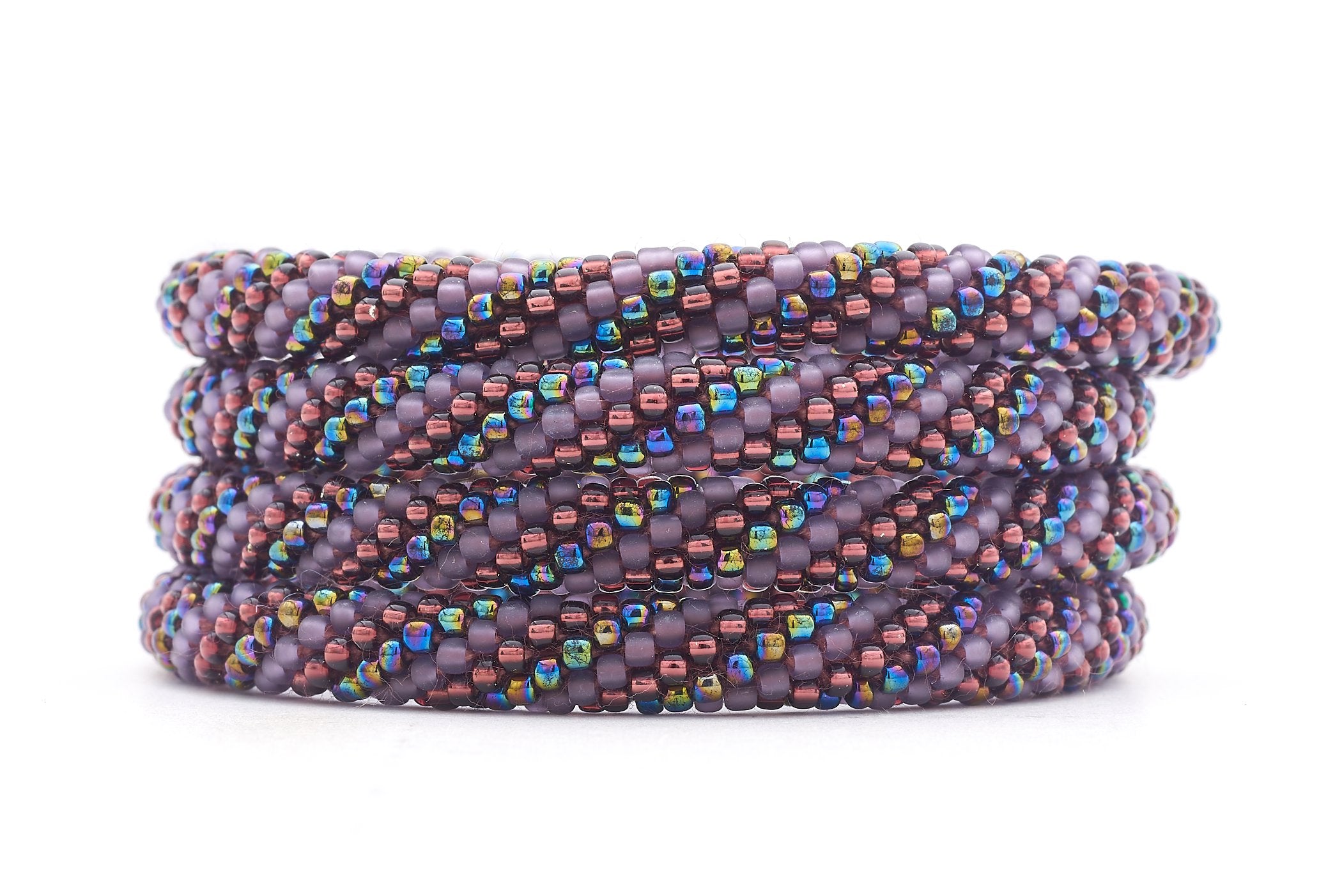 Glass Beaded Nepal Roll Bracelets 