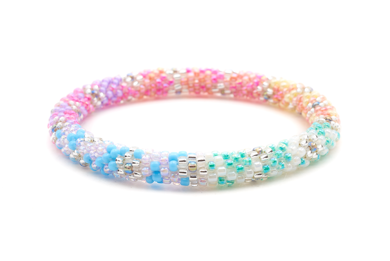 Handmade Glass Beaded Roll Bracelets from Nepal