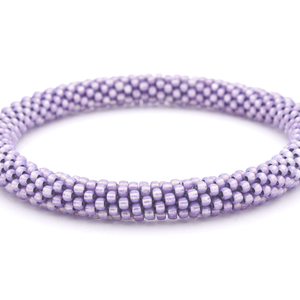 Sashka Co handmade beaded friendship bracelet with solid purple glass beads. Crafted in Nepal by skilled artisans.