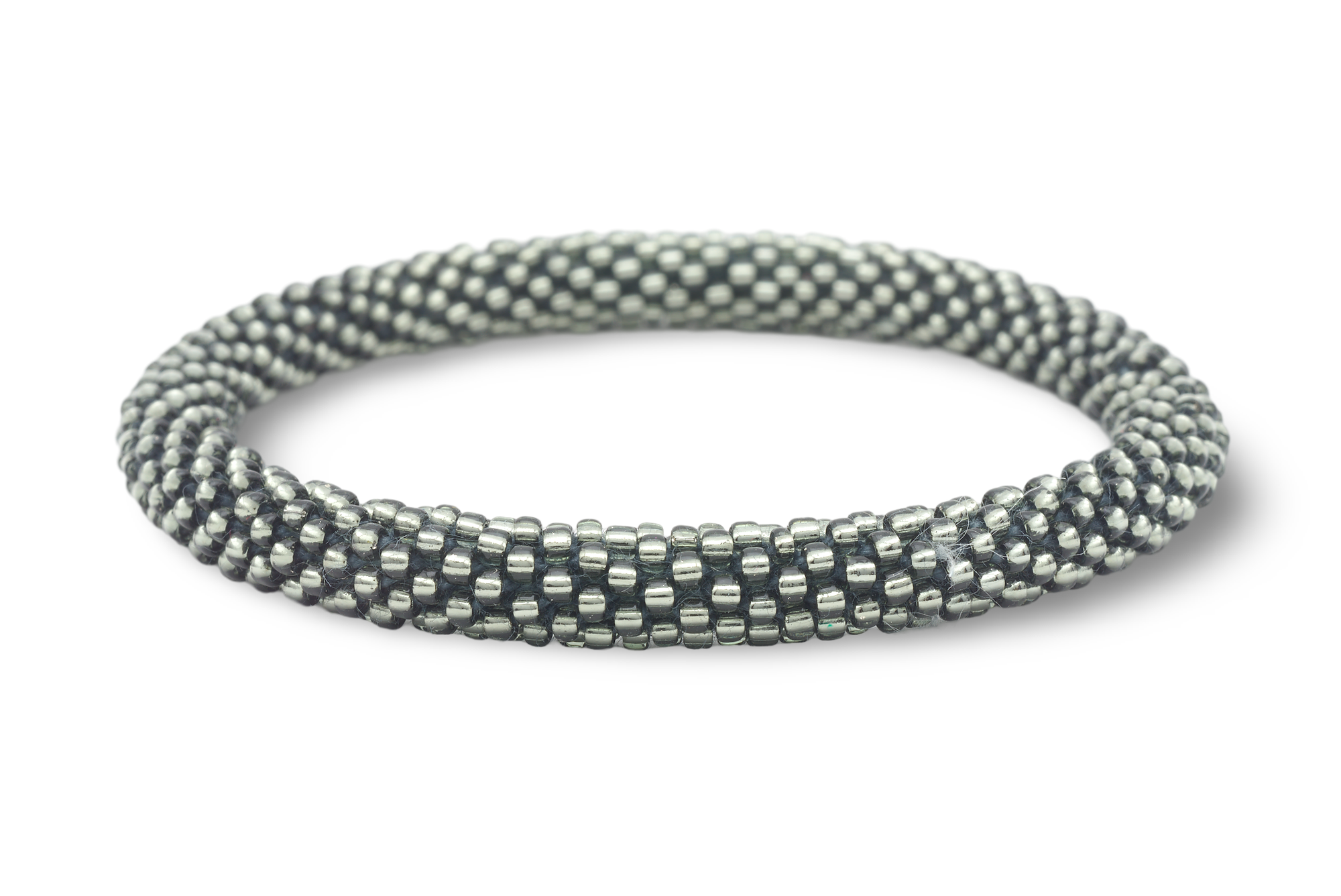 Sashka Co handmade beaded friendship bracelet with solid silver glass beads. Crafted in Nepal by skilled artisans.