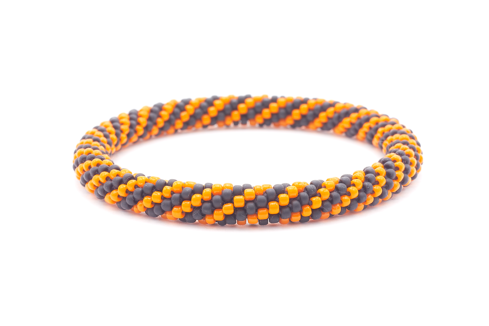 Sashka Co. Beaded Friendship Bracelet Matte Black / Orange Mischief Bracelet