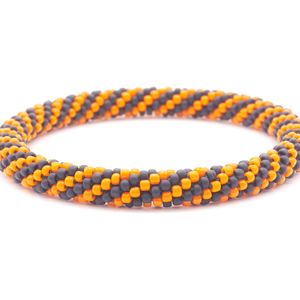 Sashka Co. Beaded Friendship Bracelet Matte Black / Orange Mischief Bracelet
