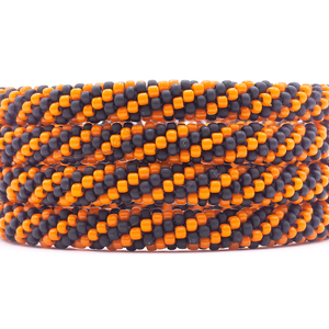 Sashka Co. Beaded Friendship Bracelet Matte Black / Orange Mischief Bracelet
