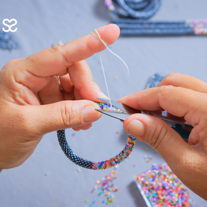 Sashka Co. Beaded Friendship Bracelet Mixed / Silver Silver Balance Bracelet