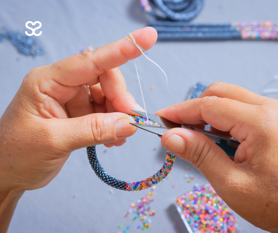 Sashka Co. Beaded Friendship Bracelet Mixed / Silver Silver Balance Bracelet