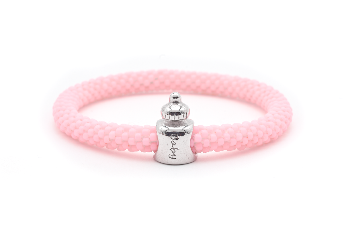 Sashka Co. Beaded Friendship Bracelet none Pink Baby Bottle