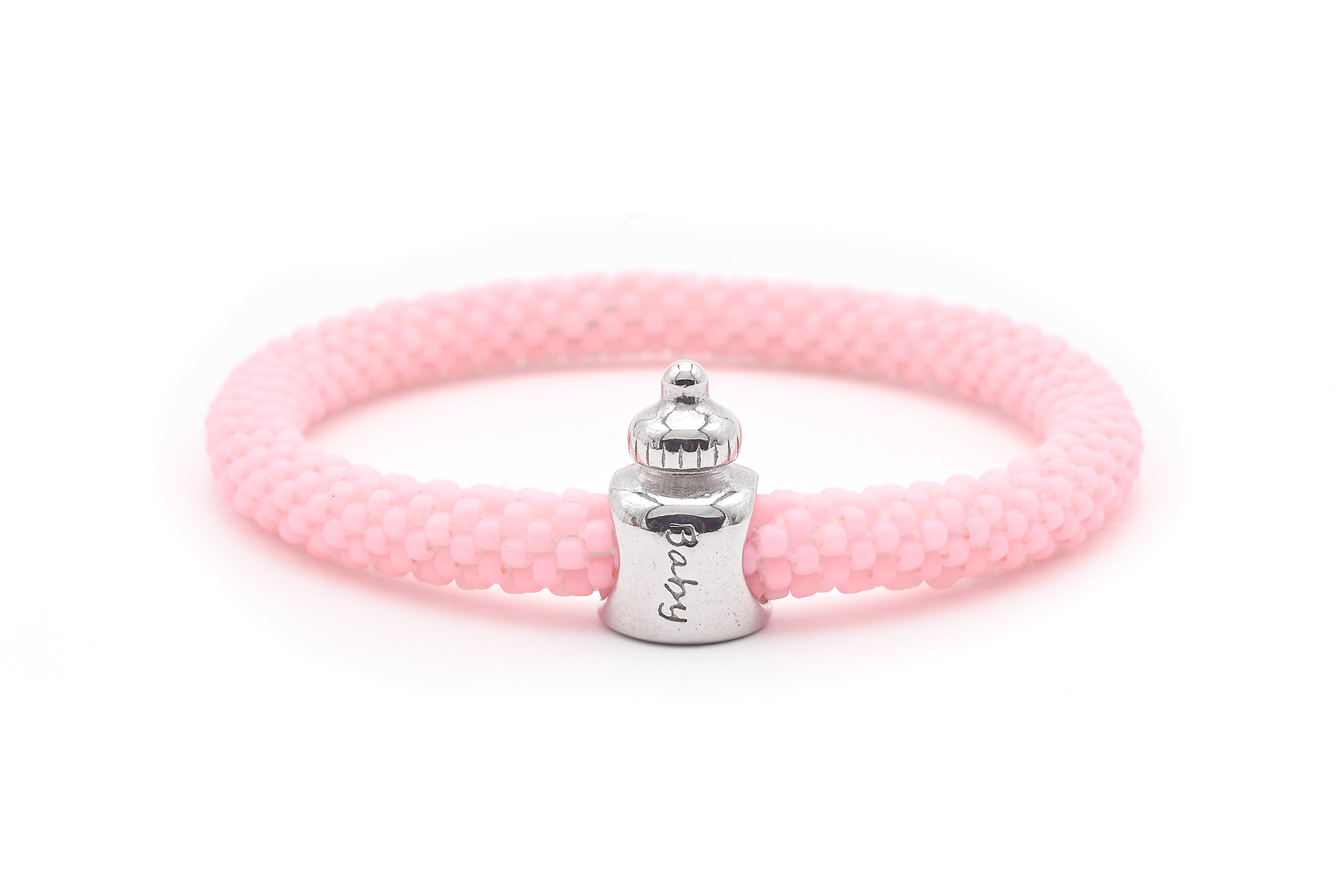 Sashka Co. Beaded Friendship Bracelet none Pink Baby Bottle