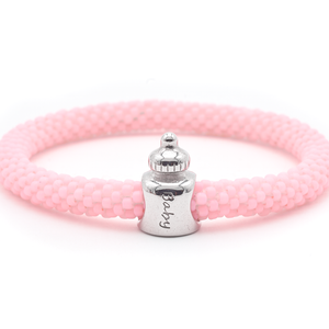 Sashka Co. Beaded Friendship Bracelet none Pink Baby Bottle