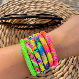 Sashka Co. Beaded Friendship Bracelet Teal / Purple / Champagne Gold / Green / Blue Island Oasis Bracelet