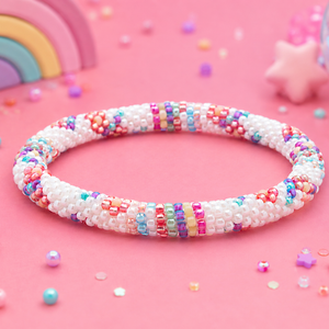 Sashka Co. Beaded Friendship Bracelet White / Mixed Bright and Happy Bracelet