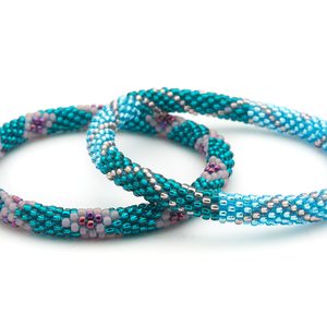 Sashka Co. Bracelet Set Teal / Blue / Purple Tranquil Teal Set of 2 - Extended 8"