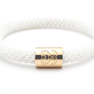 Sashka Co. Charm Bracelet White / Rose Gold Breathe Charm Bracelet