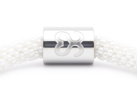 Sashka Co. Charm Bracelet White w/ Silver Balance Charm Balance Charm Bracelet