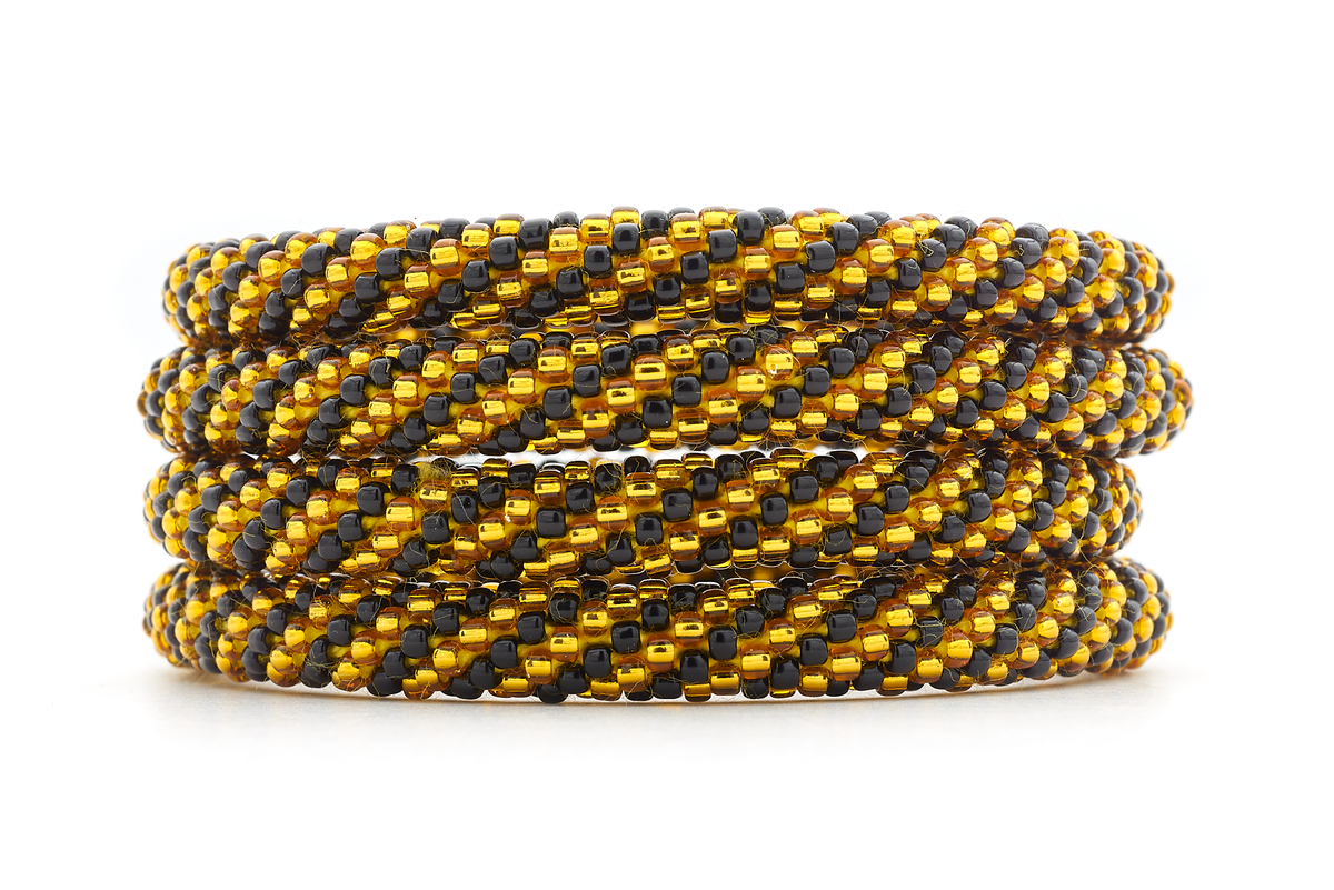 Sashka Co. Extended 8" Bracelet Black / Gold Quarterback Bracelet - Extended 8"