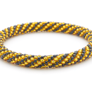 Sashka Co. Extended 8" Bracelet Black / Gold Quarterback Bracelet - Extended 8"