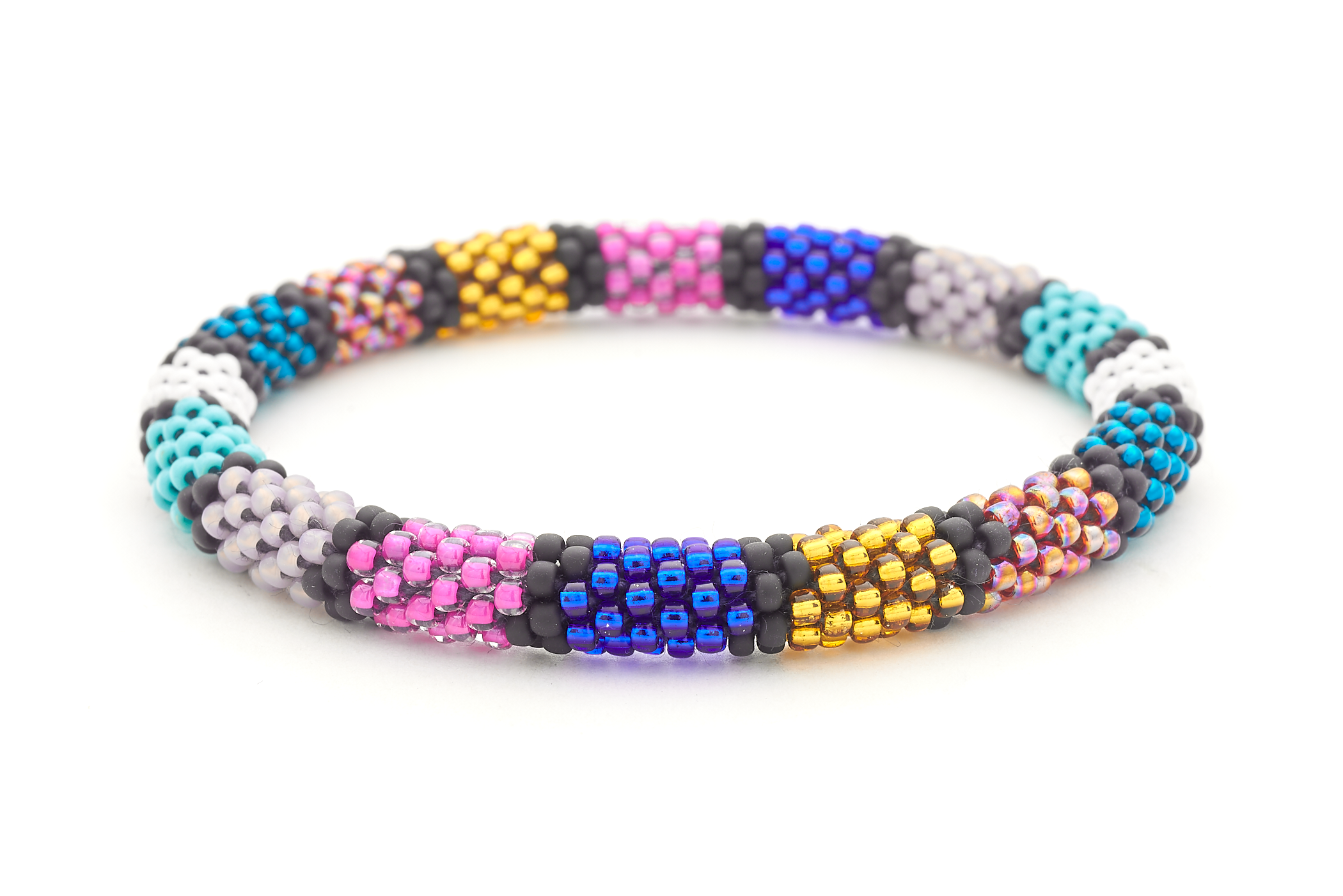 Sashka Co. Extended 8" Bracelet Black / Teal / Gray / Pink / Turquoise / Gold Color Cascade Bracelet - Extended 8"