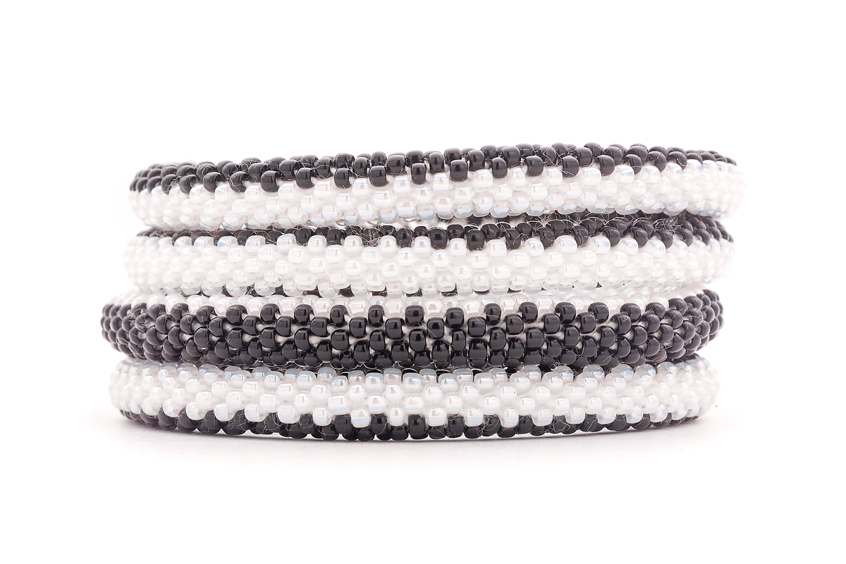 Sashka Co. Extended 8" Bracelet Black / White Yin-Yang Harmony Bracelet - Extended 8"