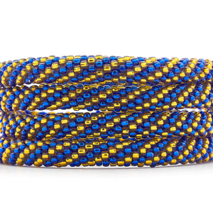 Sashka Co. Extended 8" Bracelet Blue / Gold Field Goal Bracelet - Extended 8"
