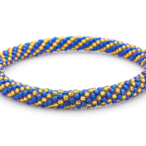 Sashka Co. Extended 8" Bracelet Blue / Gold Field Goal Bracelet - Extended 8"