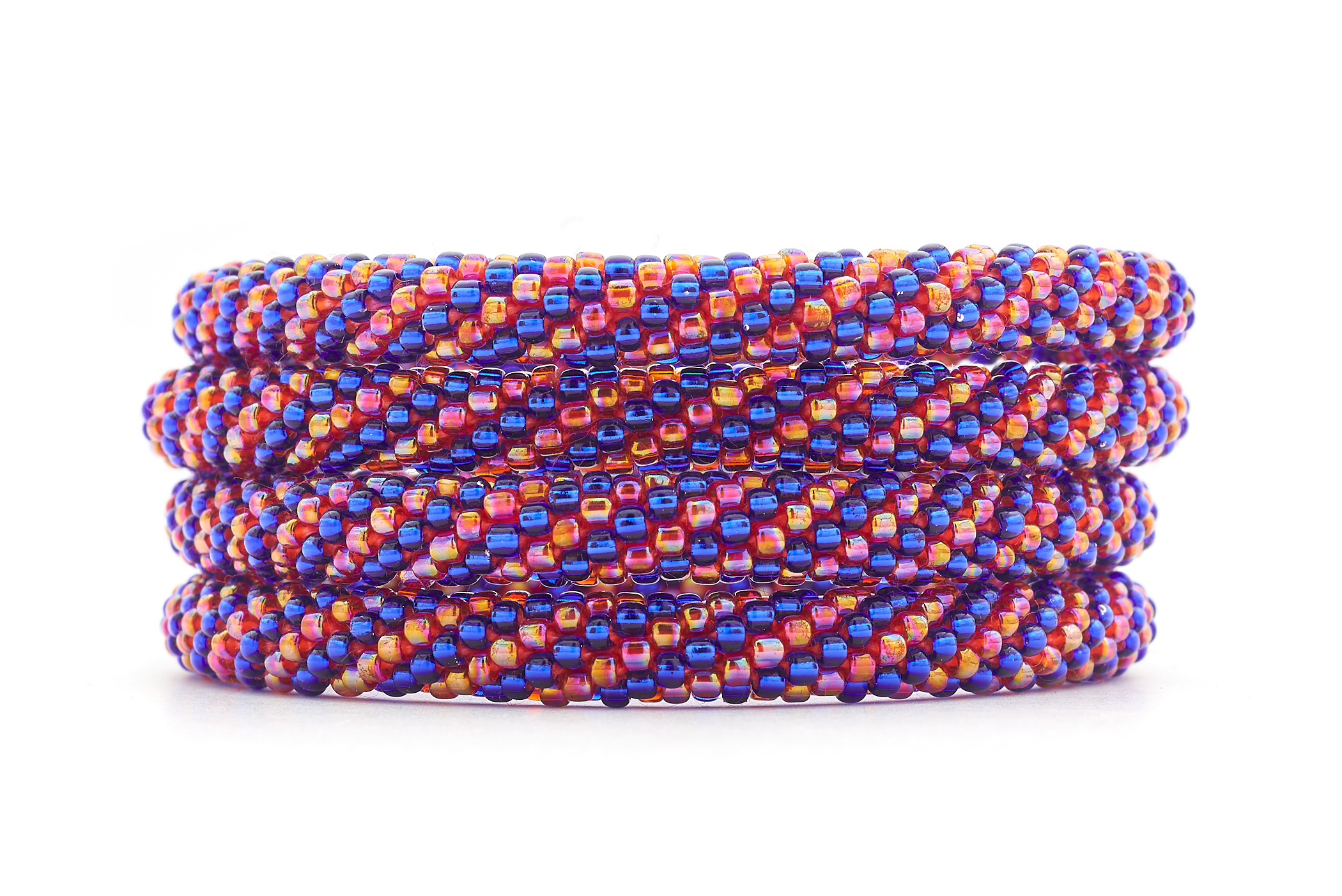 Sashka Co. Extended 8" Bracelet Blue / Iridescent Red Hometown Huddle Bracelet - Extended 8"