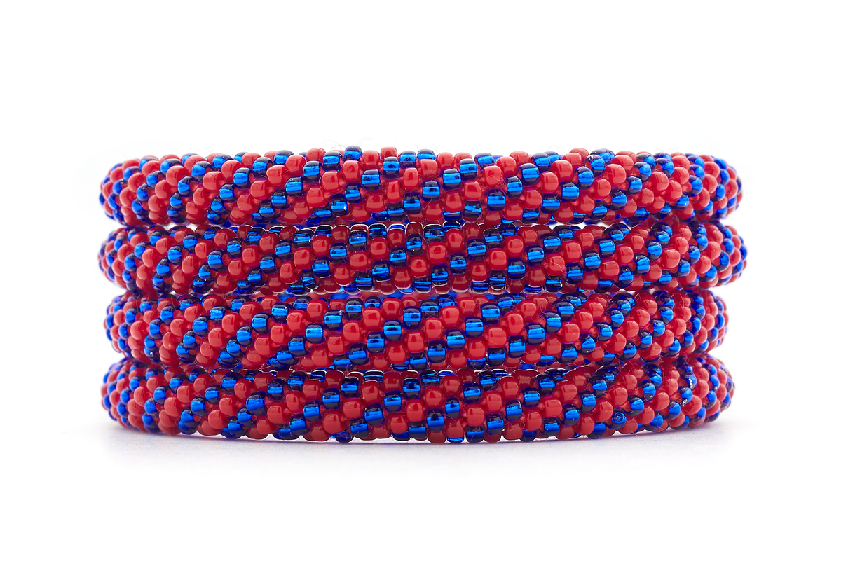 Sashka Co. Extended 8" Bracelet Blue / Red Football Fanatic Bracelet - Extended 8"