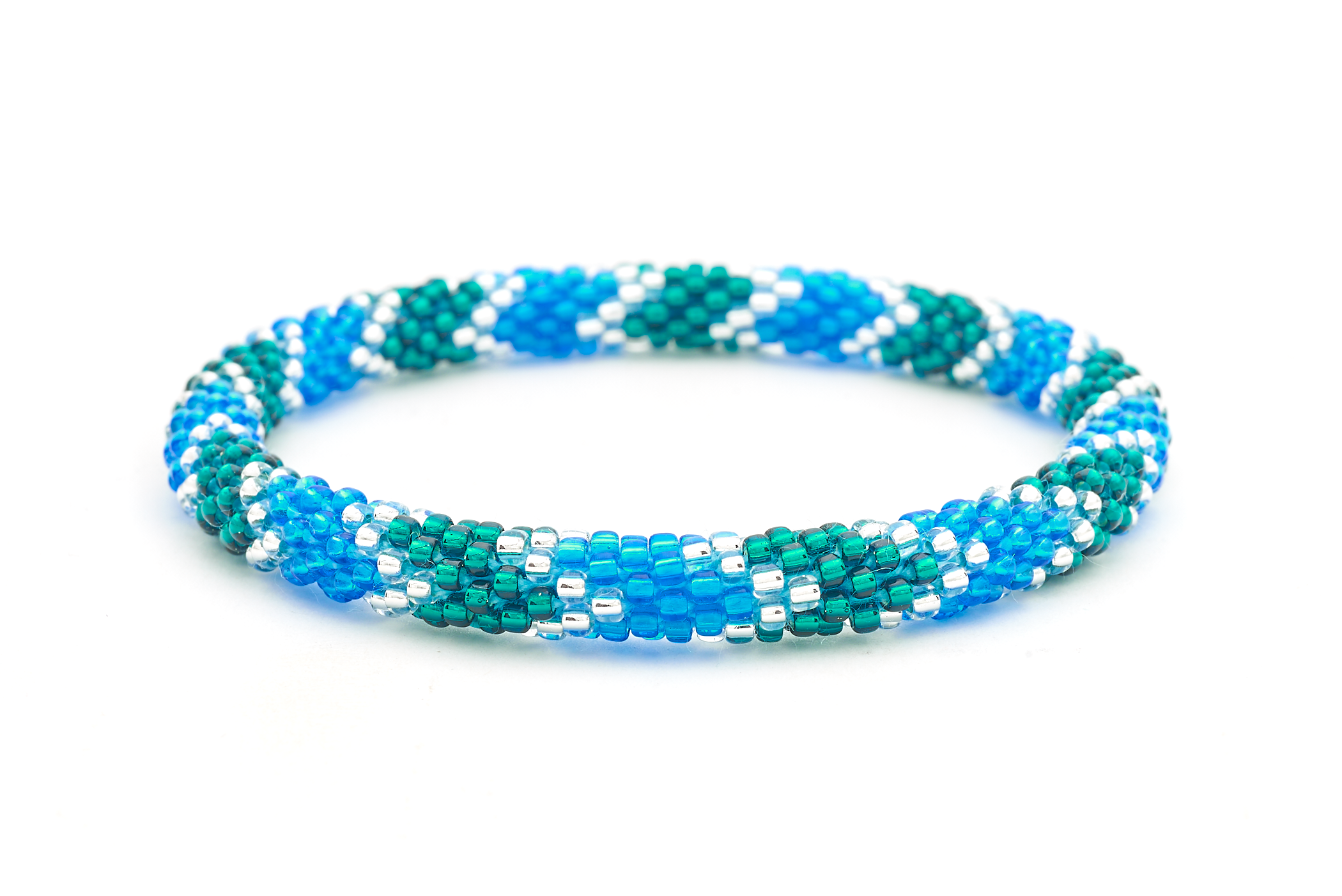 Sashka Co. Extended 8" Bracelet Blue / Teal / Clear Serenity Seas Bracelet - Extended 8"