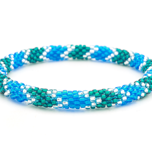 Sashka Co. Extended 8" Bracelet Blue / Teal / Clear Serenity Seas Bracelet - Extended 8"