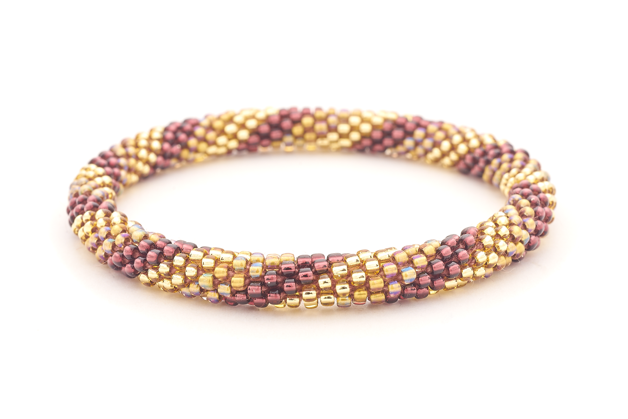 Sashka Co. Extended 8" Bracelet Champaign Gold / Plum Golden Plum Vines Bracelet -Extended 8"