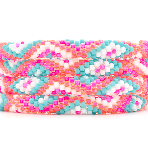 Sashka Co. Extended 8" Bracelet Hot Pink / Turquoise / White / Pink Pink Tropics Bracelet - Extended 8"
