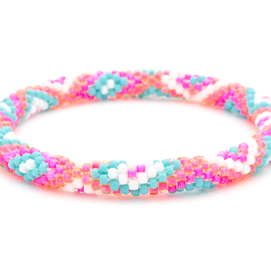 Sashka Co. Extended 8" Bracelet Hot Pink / Turquoise / White / Pink Pink Tropics Bracelet - Extended 8"