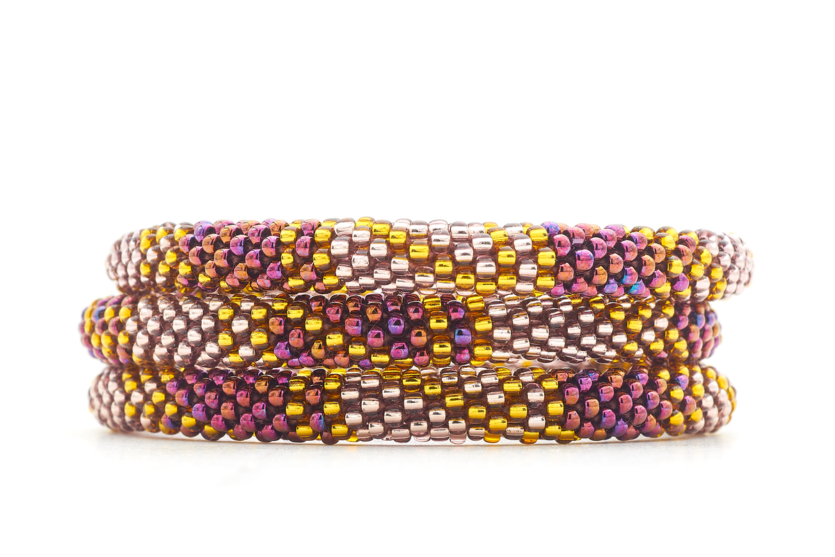 Sashka Co. Extended 8" Bracelet Iridescent Purple / Light Purple / Gold Imperial Purple Bracelet - Extended 8"