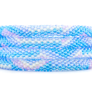 Sashka Co. Extended 8" Bracelet Light Blue / Light Purple / Clear Springtime Splendor Bracelet - Extended 8"