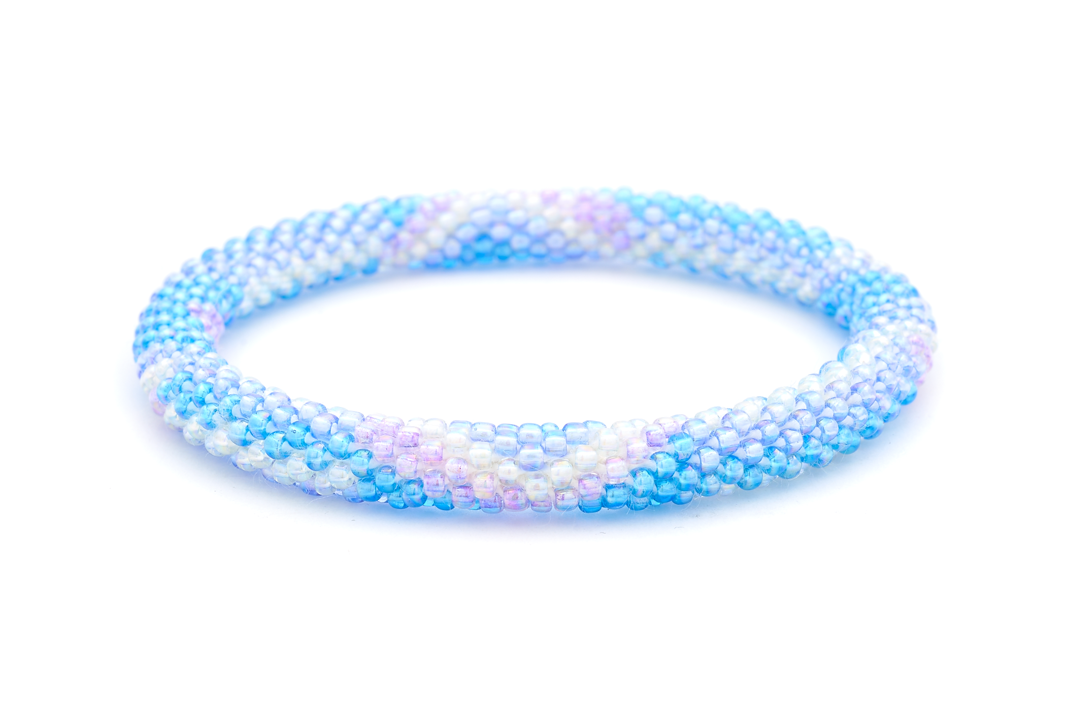 Sashka Co. Extended 8" Bracelet Light Blue / Light Purple / Clear Springtime Splendor Bracelet - Extended 8"