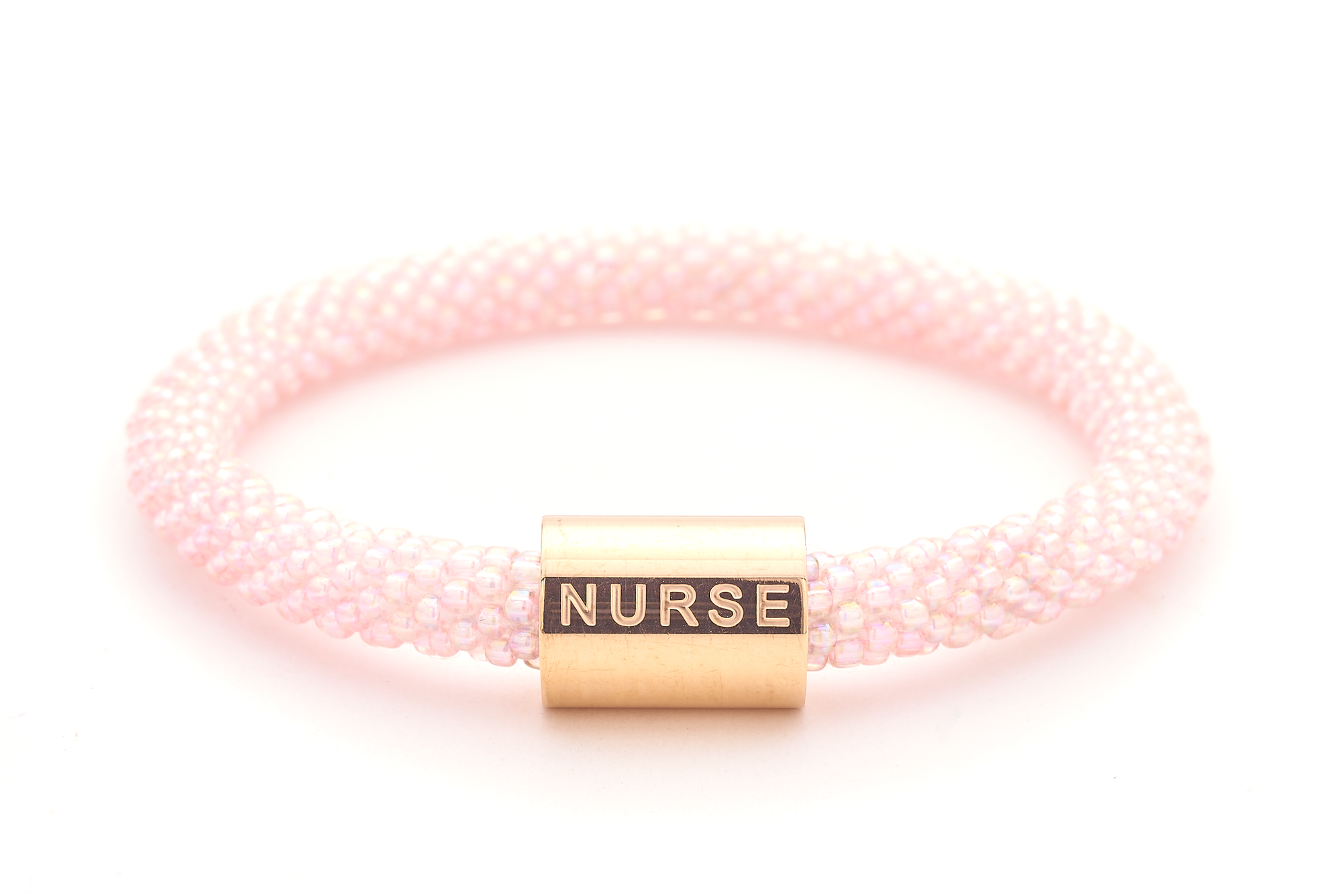 Sashka Co. Extended 8" Bracelet Light Pink / w Rose Gold Nurse Charm Nurse Charm Bracelet - Extended 8"