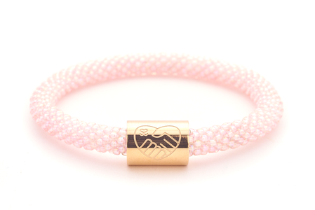 Sashka Co. Extended 8" Bracelet Light Pink / w Rose Gold Nurse Charm Nurse Charm Bracelet - Extended 8"