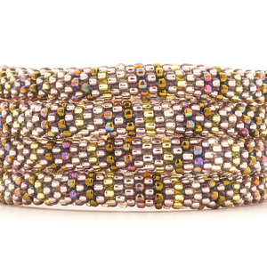Sashka Co. Extended 8" Bracelet Light Purple / Brown / Champagne Gold Lavender Truffle Bracelet - Extended 8