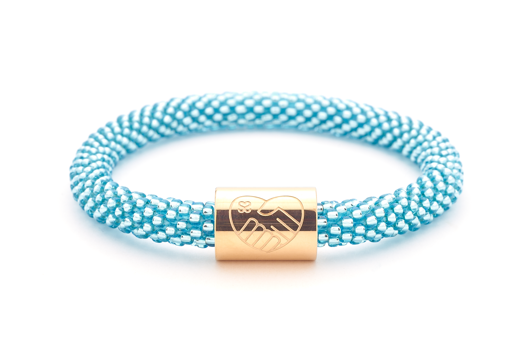 Sashka Co. Extended 8" Bracelet Metallic Blue / w Gold PTSD Charm PTSD Charm Bracelet - Extended 8"