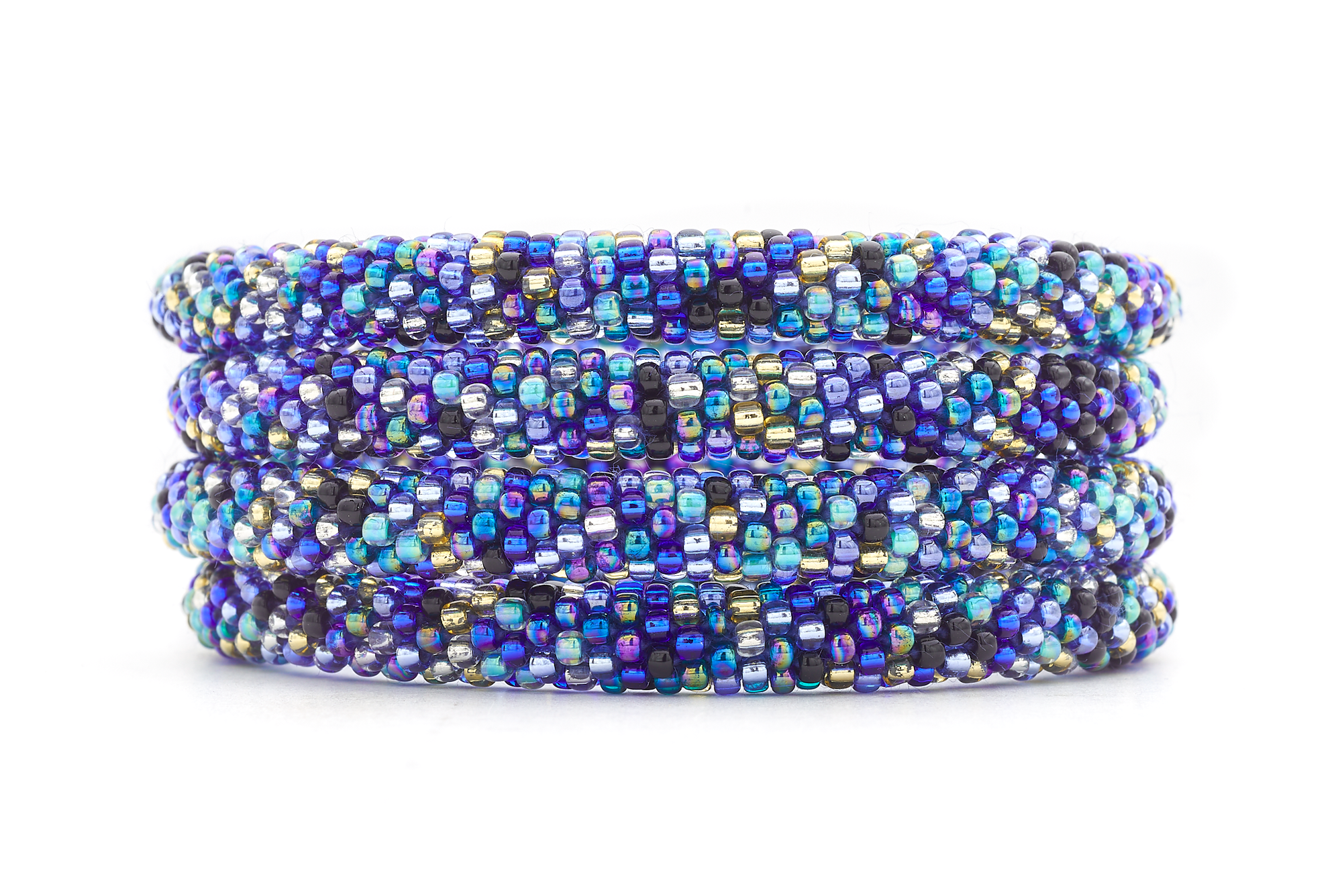 Sashka Co. Extended 8" Bracelet Mixed Blues / Black / Gold / Clear Nebula Dreams Bracelet - Extended 8"