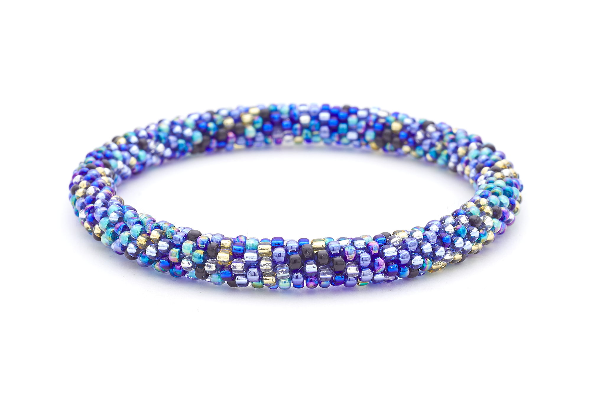Sashka Co. Extended 8" Bracelet Mixed Blues / Black / Gold / Clear Nebula Dreams Bracelet - Extended 8"