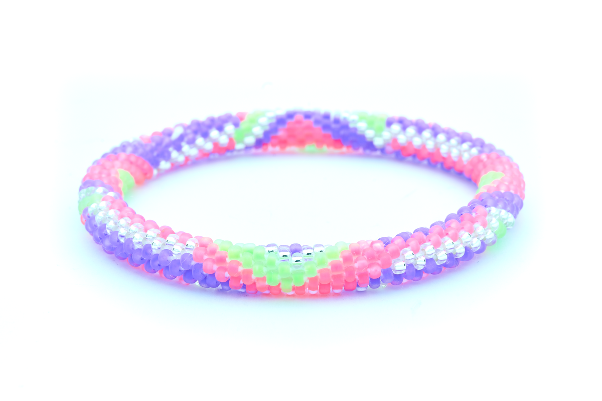 Sashka Co. Extended 8" Bracelet Neon Pink / Neon Green / Neon Purple / Clear Neon Retro Bracelet - Extended 8"