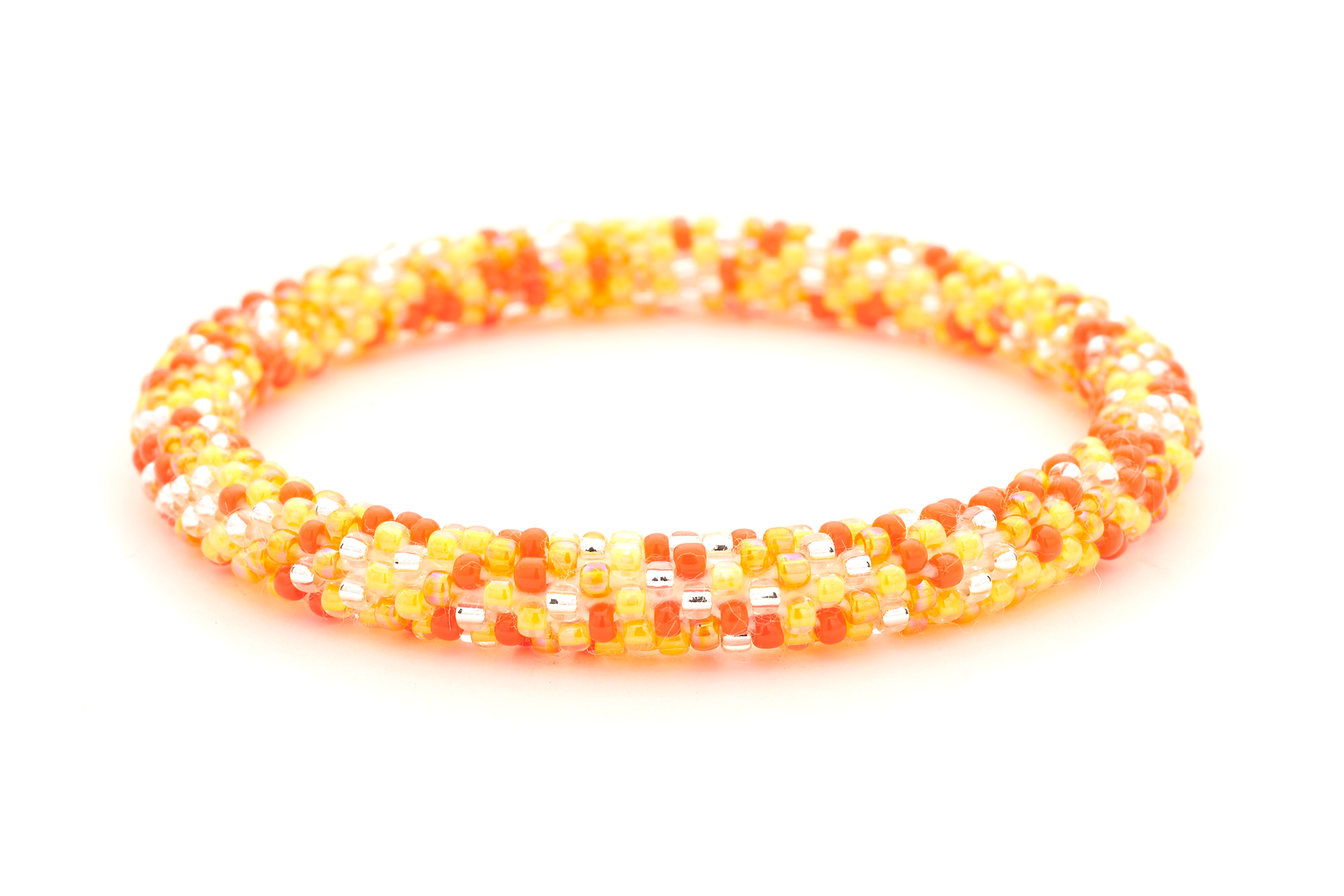 Sashka Co. Extended 8" Bracelet Orange / Clear Citrus Sunrise Bracelet - Extended 8"