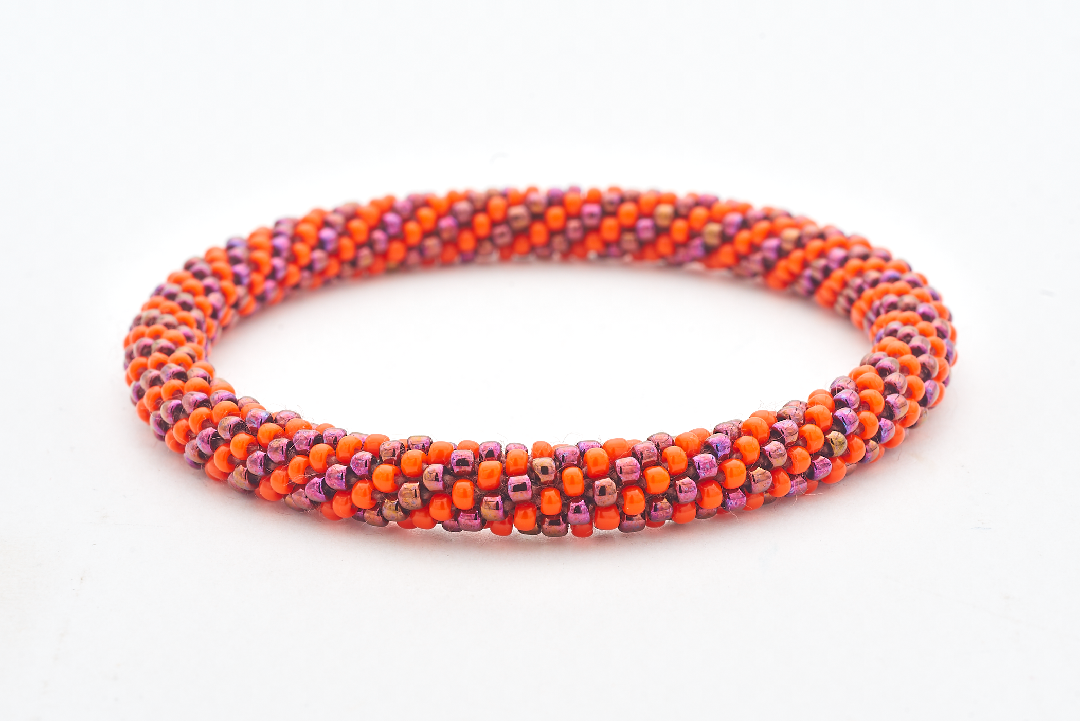Sashka Co. Extended 8" Bracelet Orange / Iridescent Purple Kickoff Bracelet - Extended 8"