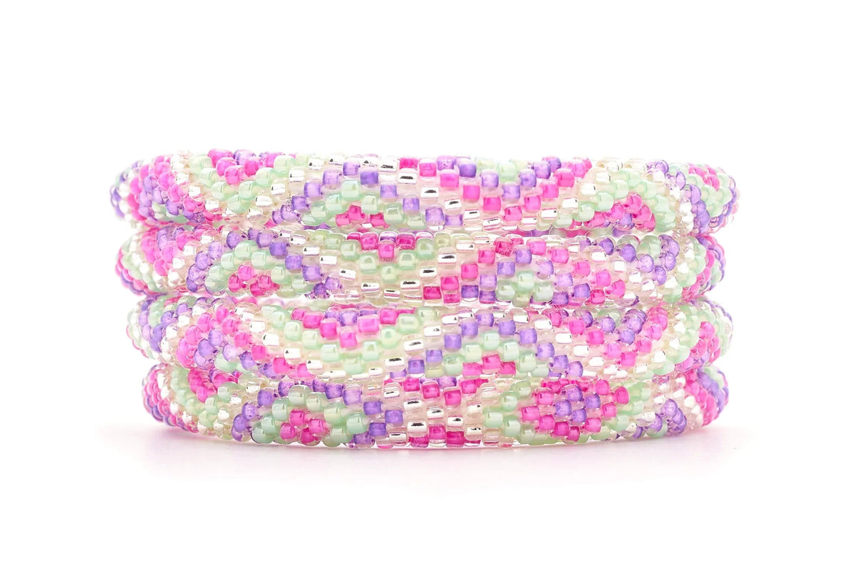 Sashka Co. Extended 8" Bracelet Pink / Purple / Mint / Clear Springtime Dreams Bracelet - Extended 8"