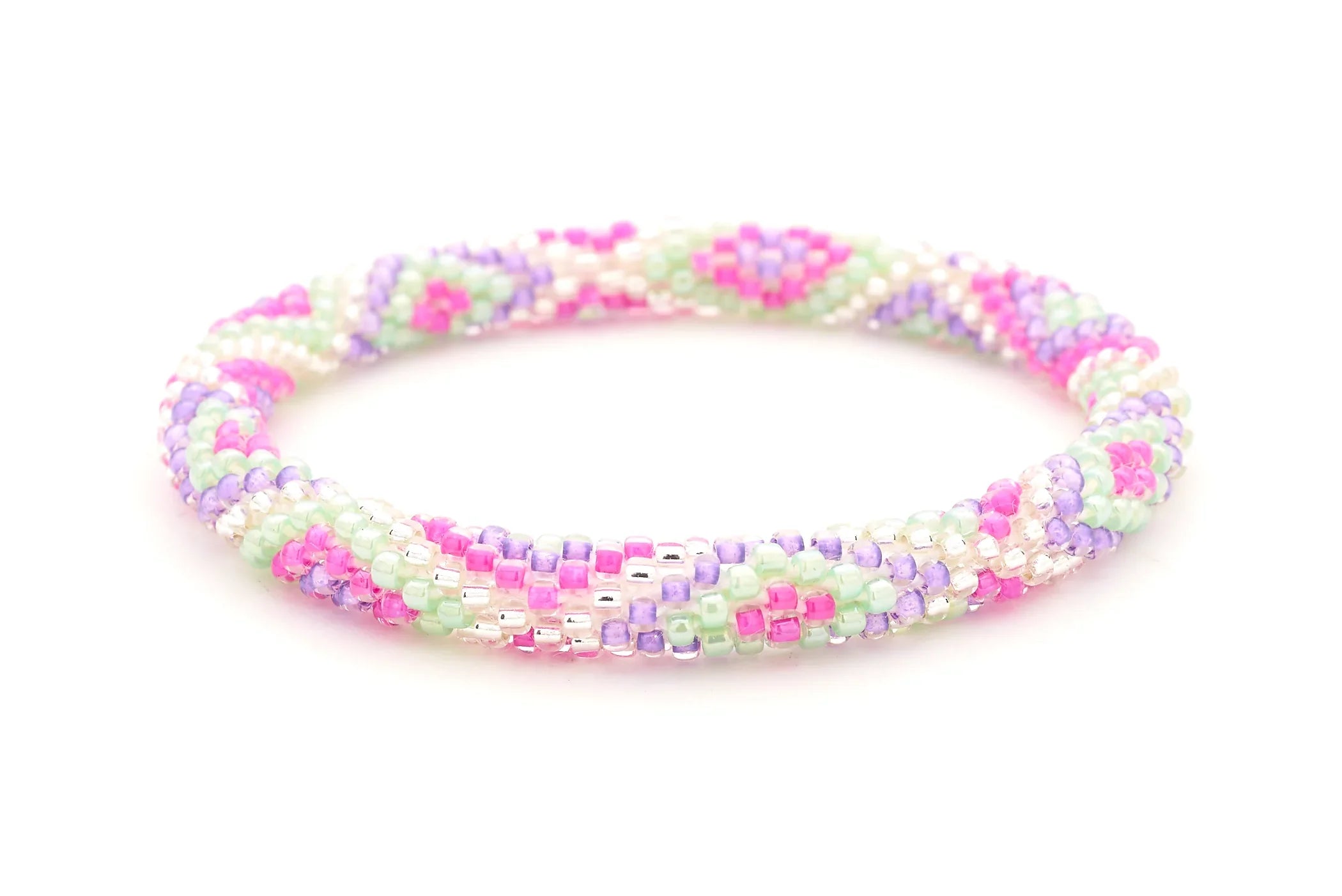Sashka Co. Extended 8" Bracelet Pink / Purple / Mint / Clear Springtime Dreams Bracelet - Extended 8"